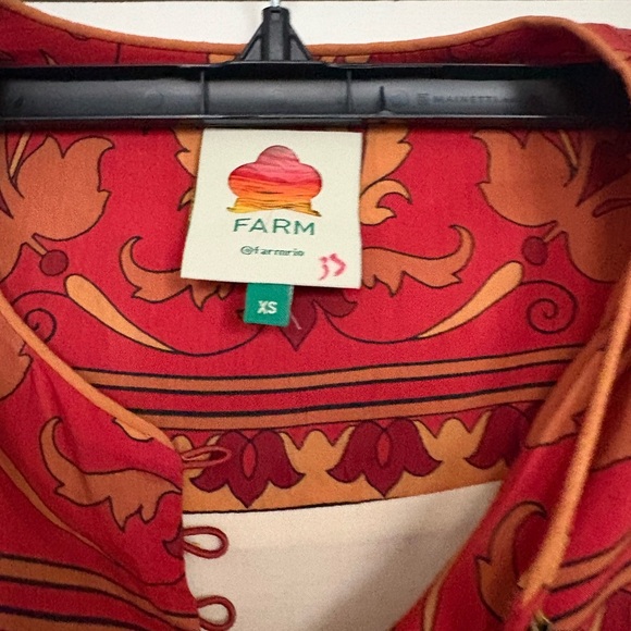 Farm Rio Ainika Cream Bohemian Tiles Midi Dress Size XS - Picture 6 of 9